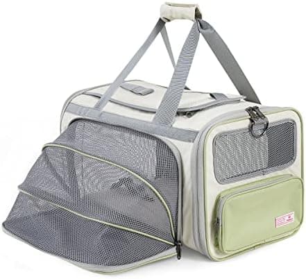 Pawaii Cat Carrier with ID Tag, TSA Airline Approved Soft Sided Collapsible Pet Travel Carrier, Portable Comfortable Convenient…