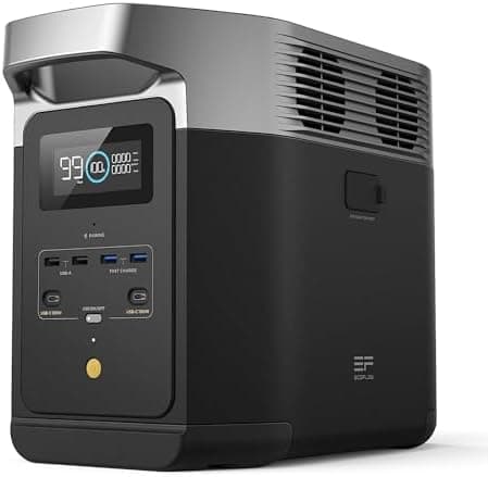 EF ECOFLOW Portable Power Station DELTA 2, 1024Wh LiFePO4 (LFP) Battery, 1800W AC/100W USB-C…