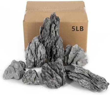 Aquarium Rocks Seiryu Stones Natural Hardscape Stone for Aquariums, Fish Tanks, Bonsai, Terrariums…