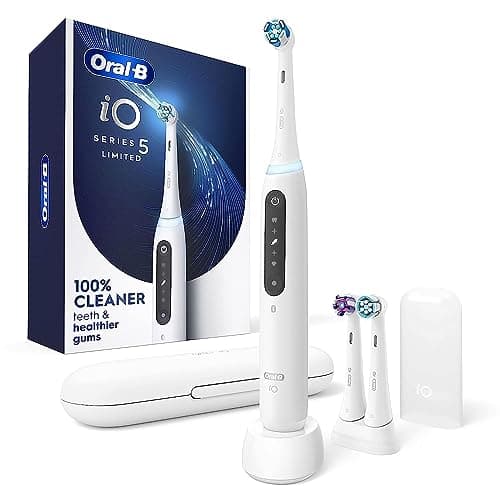 Oral-B Rechargeable Electric Toothbrush, iO5 Limited Deep Clean & Whiten, 5 Cleaning Modes, Visual Pressure Sensor to Protect…