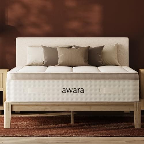 Awara Premier Luxury Hybrid King Mattress 12 Inch - Certified Organic Natural Latex - Sustainable New Zealand…