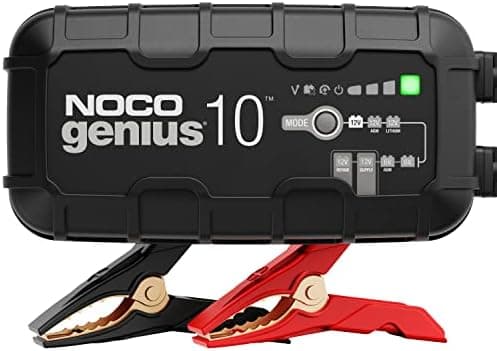 NOCO GENIUS10: 10A 6V/12V Smart Battery Charger – Automatic Maintainer, Trickle Charger & Desulfator with…