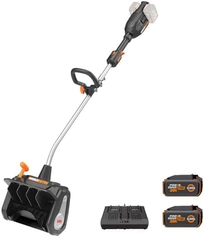 WORX Nitro 40V 12'' Cordless Snow Shovel, Electric Snow Thrower for 4-Car Driveway, Snow Removal with Brushless Motor & 2 Speed…