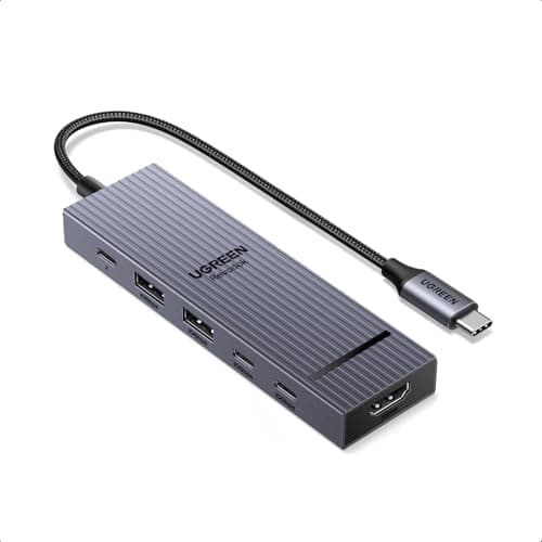 UGREEN Revodok Pro USB-C Hub 6 in 1 10Gbps 4K 60Hz HDMI, 100W Power Delivery for MacBook Neo/Pro/Air, iPad Pro, Thinkpad Rog Ally…