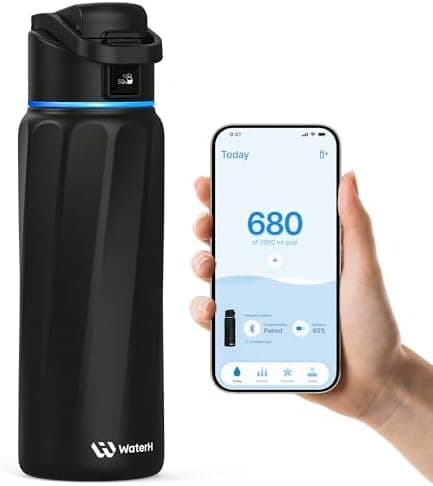BOOST Smart Water Bottle with Reminder & Tracker, Double Wall Vacuum Insulated Bottles Stainless Steel, 32oz…