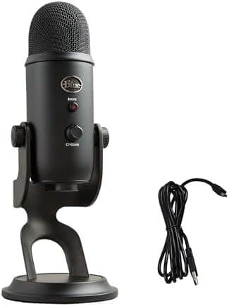Logitech Creators Blue Yeti USB Microphone for PC, Mac, Gaming, Recording, Streaming, Podcasting, Studio and…