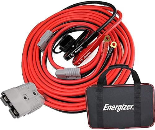 Energizer Jumper Cables, 30 feet, 1 Gauge, 800A, Booster Battery Cables with Permanent Installation kit and…