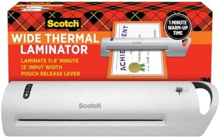Scotch Thermal Laminator, Extra Wide 13 Inch Input, Ideal for Teachers, Small Offices, or Home (TL1302X)