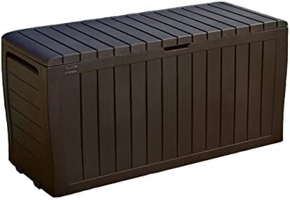 Keter Marvel Plus 71 Gallon Resin Outdoor Storage Box for Patio Furniture Cushions, Throw Pillows, Garden…