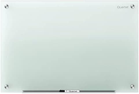 Quartet Whiteboard, Glass Dry Erase Board, Non-Magnetic, 6' x 4', Infinity Frameless Mounting, Frosted…
