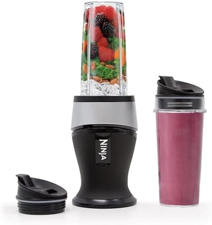 Ninja Fit Compact Personal Blender | For Smoothies, Shakes & Frozen Drinks | (2) 16-oz. To-Go Cups with Spout…
