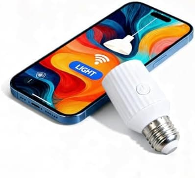 LoraTap Smart Wi-Fi Light Bulb Socket Adapter, Voice for Alexa/Google, Smart Life App Group & Timer, 60W Max…