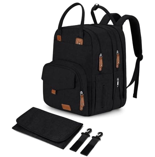 Qualyphant Extra Large Diaper Bag Backpack for Two Kids Twins - Expandable Baby Bag (26-36L), Dual Big…