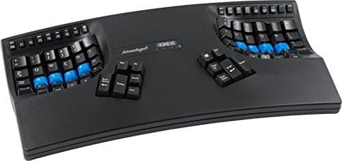 KINESIS Advantage2 Ergonomic Keyboard (KB600), Black top case, Cherry MX Brown Switches, QWERTY keycaps