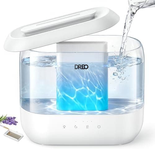 Dreo Humidifiers for Bedroom, 4L Top Fill for Large Room, 36H Runtime, 28 dB Quiet Supersized Cool Mist Air…