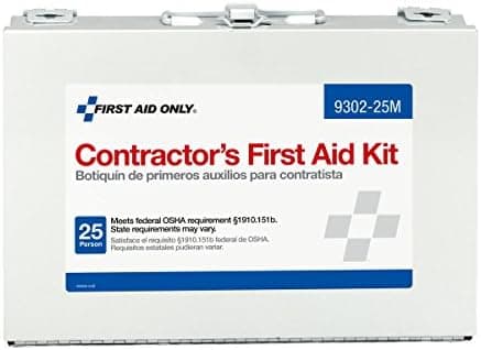 First Aid Only 9302-25M 25-Person Contractor's First Aid Kit for Home Renovation, Job Sites, and Construction…