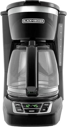 BLACK+DECKER 12-Cup Digital Coffee Maker, Programmable, Washable Basket Filter, Sneak-A-Cup, Auto Brew, Water Window, Keep Hot…