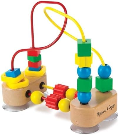Melissa & Doug First Bead Maze - Wooden Educational Baby Toy with Suction Cups, for Floor, High Chair or Toddler Table, Toddler…