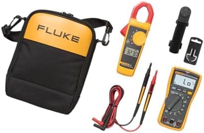 Fluke 117/323 Kit Multimeter and Clamp Meter Combo Kit For Residential And Commercial Electricians, AC/DC Voltage, AC Current 400…