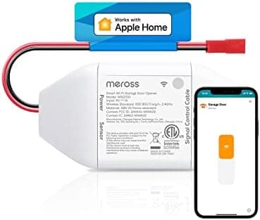 meross Smart Garage Door Opener Remote, Compatible with Apple HomeKit, Siri, CarPlay, Alexa, Google…