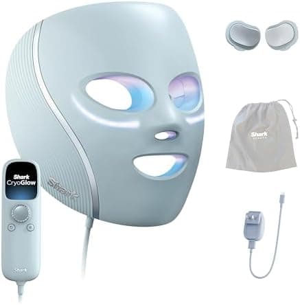 Shark CryoGlow LED Face Mask with Under-Eye Cooling, Anti-Ageing & Blemish Repair, Red & Blue LED, Infrared…