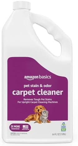 Amazon Basics Pet Stain & Odor Remover, Deep Cleaning Carpet Shampoo, Concentrated Formula, Eliminates Odors, Pet-Safe, Fresh…