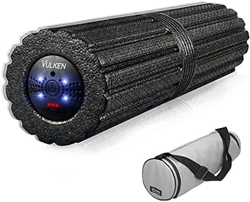 Vulken Extra Long 17” Vibrating Foam Roller 4 Speeds 3800RPM High Intensity Quick Charge Electric Foam Roller Tissue Massager for…