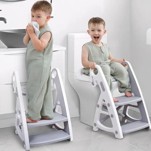 Potty Training Seat, Primlect Upgrade Ultra-Stable Toddler Toilet Seat for Kids Boys Girls, 2 in 1 Potty…