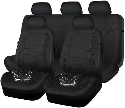 CAR PASS Neoprene Waterproof Seat Covers, Universal Fit Black Full Sets, Protective Interior Covers for Auto…