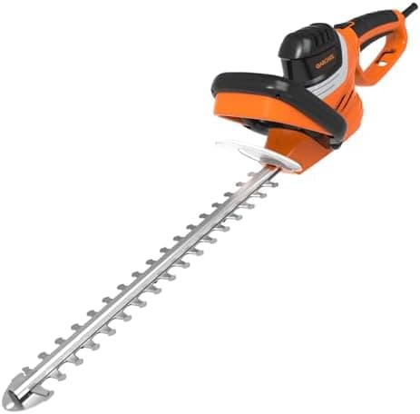GARCARE Corded Electric Hedge Trimmer - Electric Tree Trimmers, Branch Cutter, Hedge Shears (4.8A, 610mm Laser Cut Blade, 18mm…