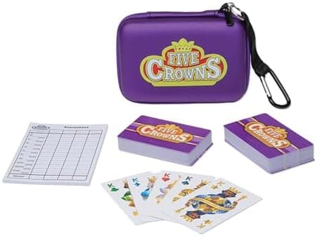 Five Crowns Travel Case Bundle, Cards, Scorecard Included – Card Game for Kids and Adults, Family Game Night…