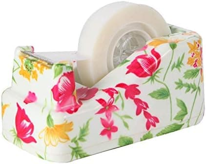 VIBRANZ-LAB Cute Tape Dispenser Desk Cute Home Office Desk Supplies Fun Desk Accessories Floral Tape…
