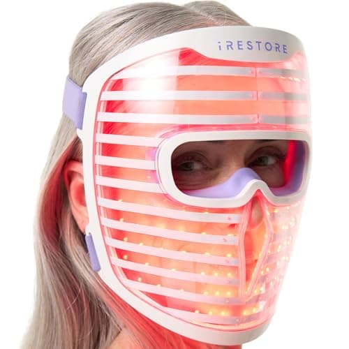 iRestore LED Face Mask for Youthful Skin, Red Light Therapy for Face, Red, Blue & Infrared Therapy for…