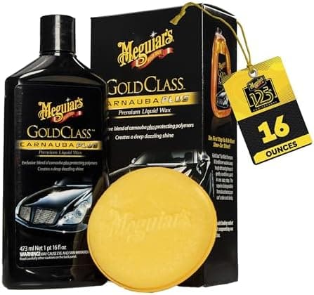Meguiar's Gold Class Carnauba Plus Premium Liquid Wax Kit, Car Detailing Kit with a Pure Carnauba Wax Blend…