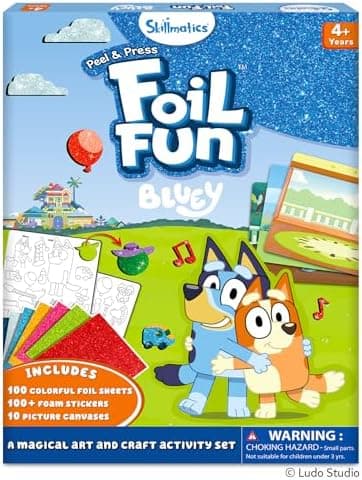 Skillmatics Bluey Foil Fun - Mess-Free Art & Craft Kits for Kids, DIY Creative Activity, Travel Toys, Gifts…