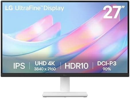 LG 27US500-W Ultrafine Monitor 27-Inch 4K UHD (3840x2160) HDR10 IPS Borderless Design Reader Mode Flicker Safe Switch App HDMI…
