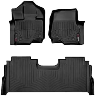 WeatherTech Custom Fit FloorLiners for Ford F-150 Raptor, F-150, F-150 Lightning - 1st & 2nd Row (44697-1-6)…