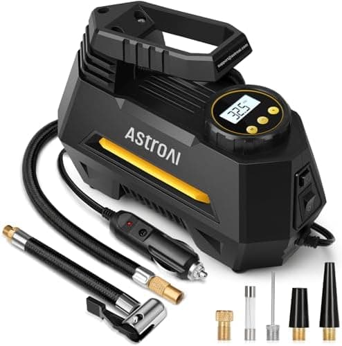 AstroAI AIRUN H Tire Inflator Portable Air Compressor Air Pump for Car Tires-Car Accessories, 9.8Ft Cord-12V…
