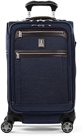 Travelpro Platinum Elite Softside Expandable Carry on Luggage, 8 Wheel Spinner Suitcase, USB Port, Suiter…
