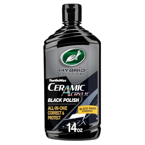 Turtle Wax Hybrid Solutions Ceramic Acrylic Black Car Polish and Wax, Car Scratch Remover & Car Paint…