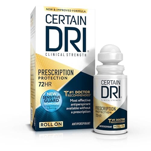 Certain Dri Prescription Strength Clinical Antiperspirant Roll-On - 72-Hour Sweat & Odor Protection for…