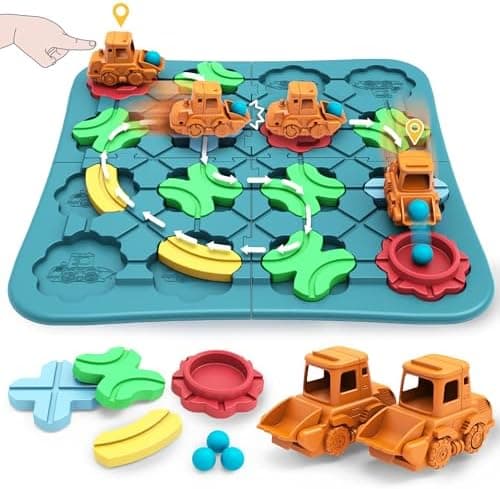 Kids Toys STEM Board Games - Logic Road Builder Brain Teasers Puzzles for 3 4 5 6 7 Year Old Boys Girls…