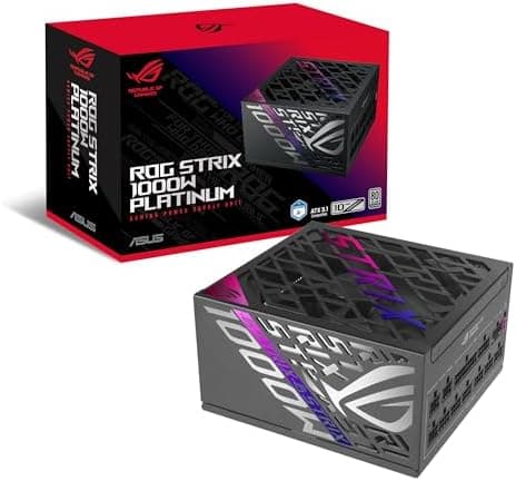 ASUS ROG Strix 1000W Platinum (Fully Modular Power Supply, 80 Plus Platinum Certified, ATX 3.1, Cybenetics…