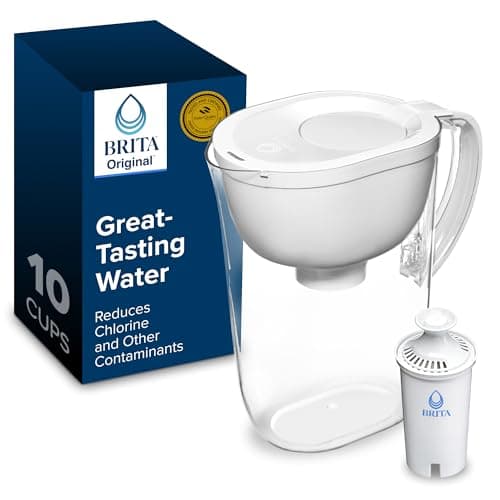 Brita Large 10-Cup Water Filter Pitcher, WQA NSF/ANSI Certified…