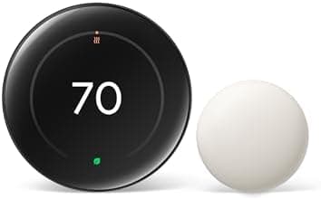Google Nest Learning Thermostat (4th gen) + Nest Temperature Sensor (2nd gen) - Obsidian