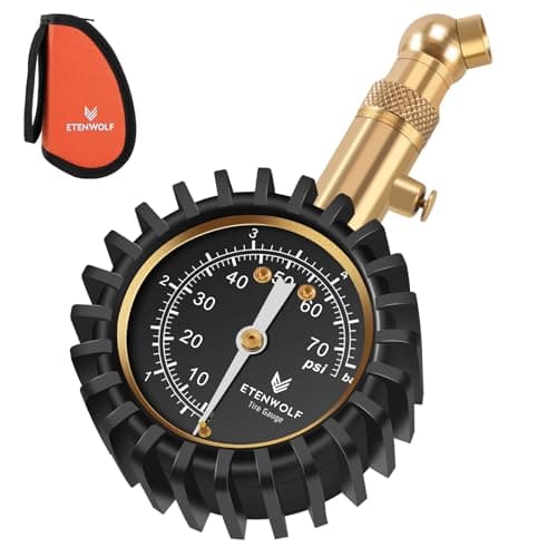 ETENWOLF Tire Pressure Gauge for Cars 0-75 PSI, Air Pressure Gauge with Large Glow Dial, Calibrated to ANSI…