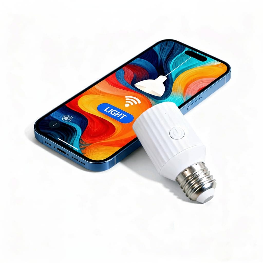 LoraTap Smart Wi-Fi Light Bulb Socket Adapter, Voice for Alexa/Google, Smart Life App Group & Timer, 60W Max…