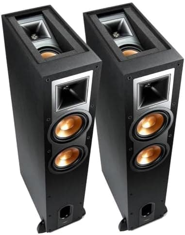 Klipsch Reference R-26FA Floorstanding Speaker, Black, Pair