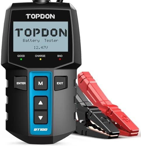 TOPDON BT100 Car Battery Tester 12V Load Tester, 100-2000 CCA Automotive Alternator Tester Digital Auto…