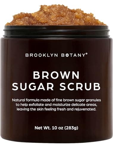 Brooklyn Botany Brown Sugar Body Scrub - Moisturizing and Exfoliating Body, Face, Hand, Foot Scrub - Fights…